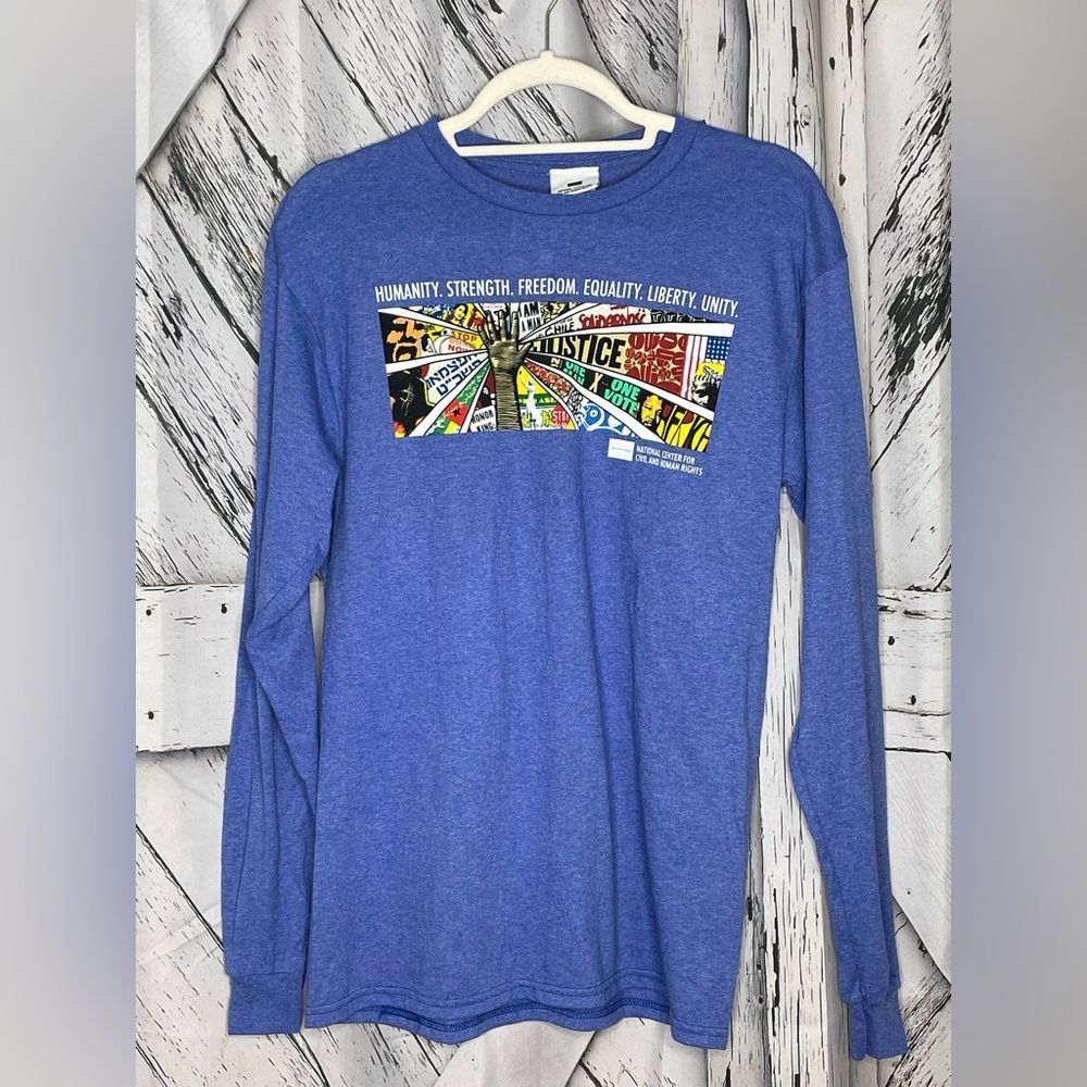National Center for Civil and Human Rights Long Sleeve Tee Blue M